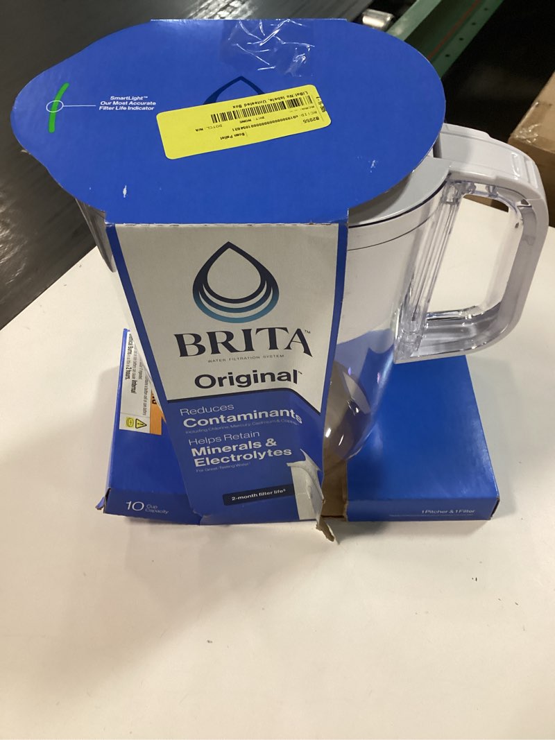 Condition photo showing New/Like New for brita tahoe 10-cup white plastic water filter pitcher