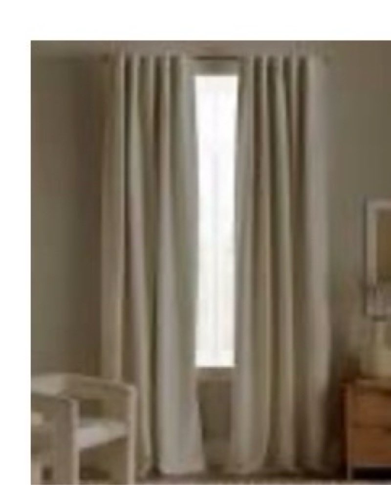 European Linen Curtain 48 in x 84 in Beige Of 2 penel