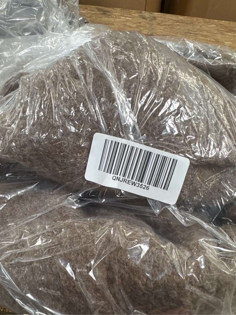 Condition photo showing Good Condition for alpaca boucle throw, 50x70, cocoa