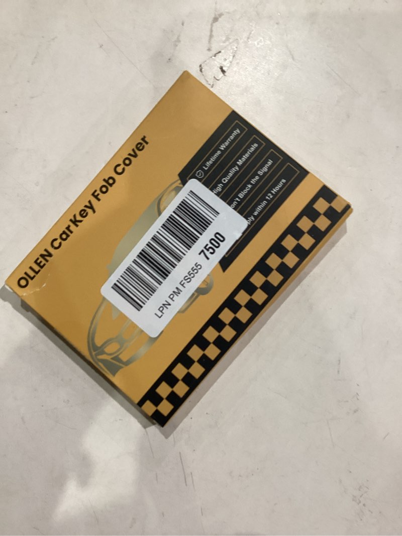 Condition photo showing Good Condition for OLLEN Screws-Free Genuine Leather Key Fob Cover Fit for BMW 2023-2025~up New 5/7 Series 740i 760i X1 X2 X3 X5 X6 X7 XM IX IX3 I5 I7 etc, with Key Ring, Black leather Black