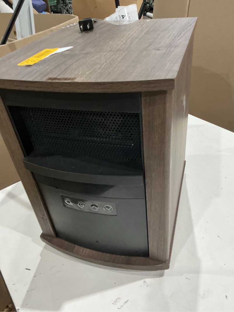 Condition photo showing As Is for utilitech utilitech 1500 -watt infrared quartz cabinet indoor electric space heater with