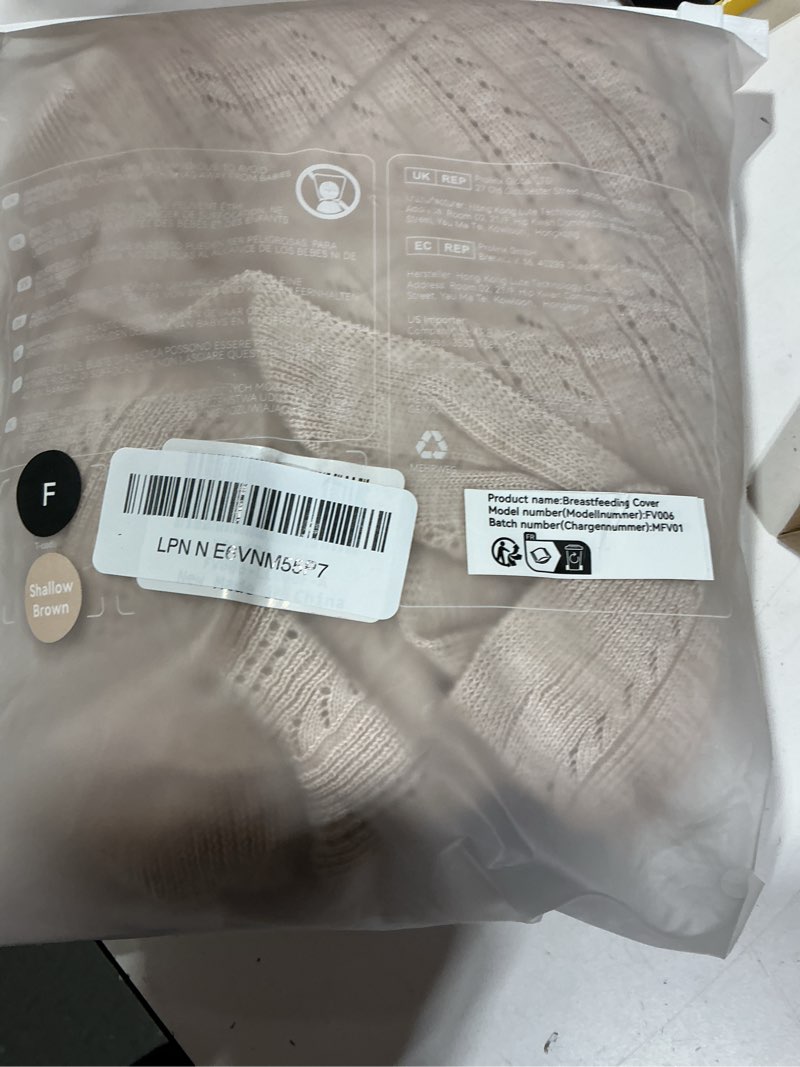Condition photo showing New/Like New for momcozy nursing cover for breastfeeding, soft privacy poncho, multi-use nursing shawl, portable breast feeding covers for women, includes laundry bag (brown) brown one size