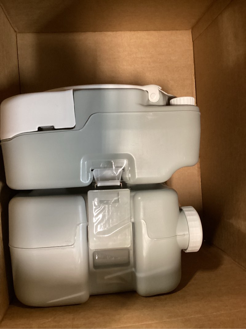 Condition photo showing Good Condition for kohree camping toilet portable 5.3 gal: 20l porta potty for adults with diagonal elongated bowl seat - handle flush pump leak-proof cassette toilet for rv trailer trucker boat marine home use 5.3 gal-premium extended diagonal