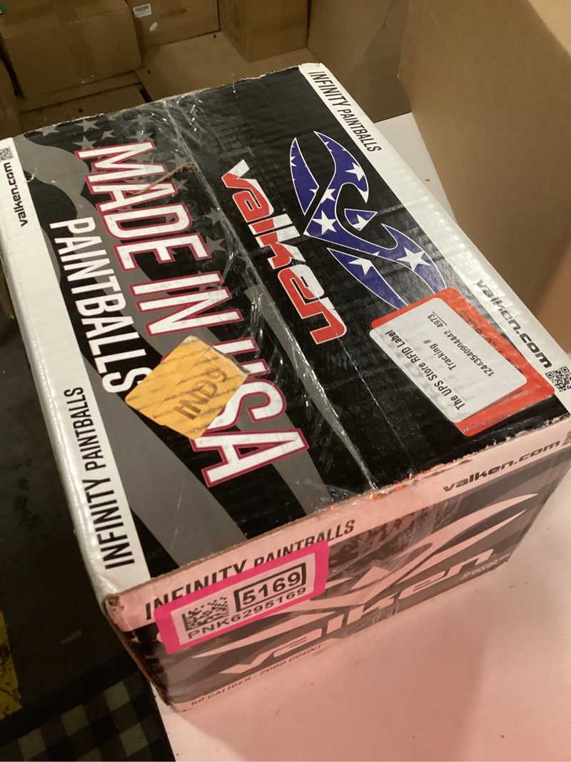 Condition photo showing New/Like New for valken infinity paintballs - 68cal - 2,000ct orange