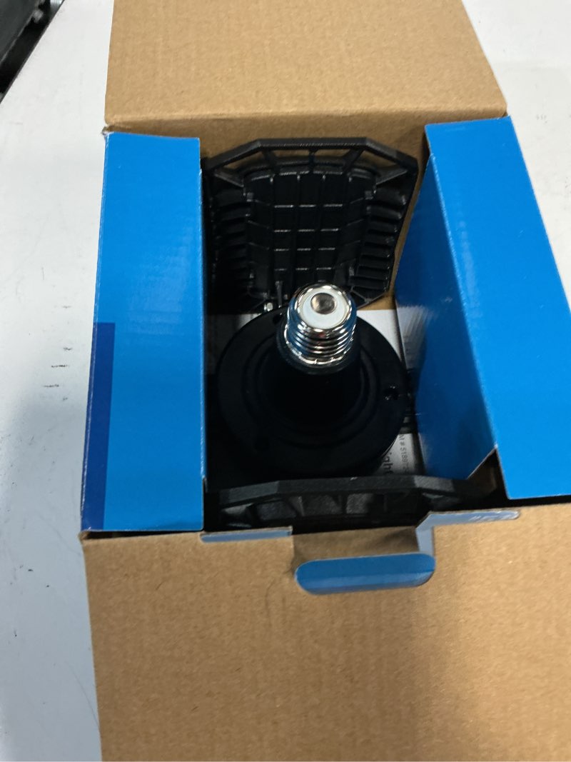 Condition photo showing As Is for utilitech 1-ft 12000-lumen black 4-light led diffuser garage shop light