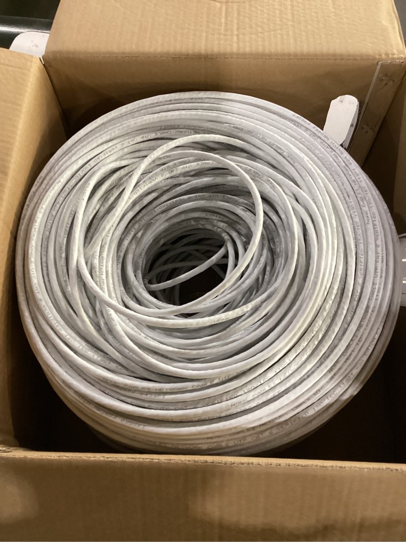 Condition photo showing Good Condition for monk cables | cat6 plenum cable 1000ft | utp, 23awg, 550mhz | dsx-8000 certified | most certified cable of the whole market (white)