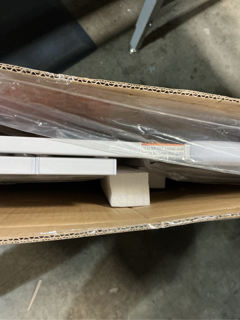 Condition photo showing Good Condition for Baby Gate No Drilling, 29"-40" Auto Close Dog Gate Indoor for Doorways & Stairs, Pressure Mounted Adjustable Pet Gate, Easy Walk Through Child Gate for Children & Pets Stroller Friendly, White