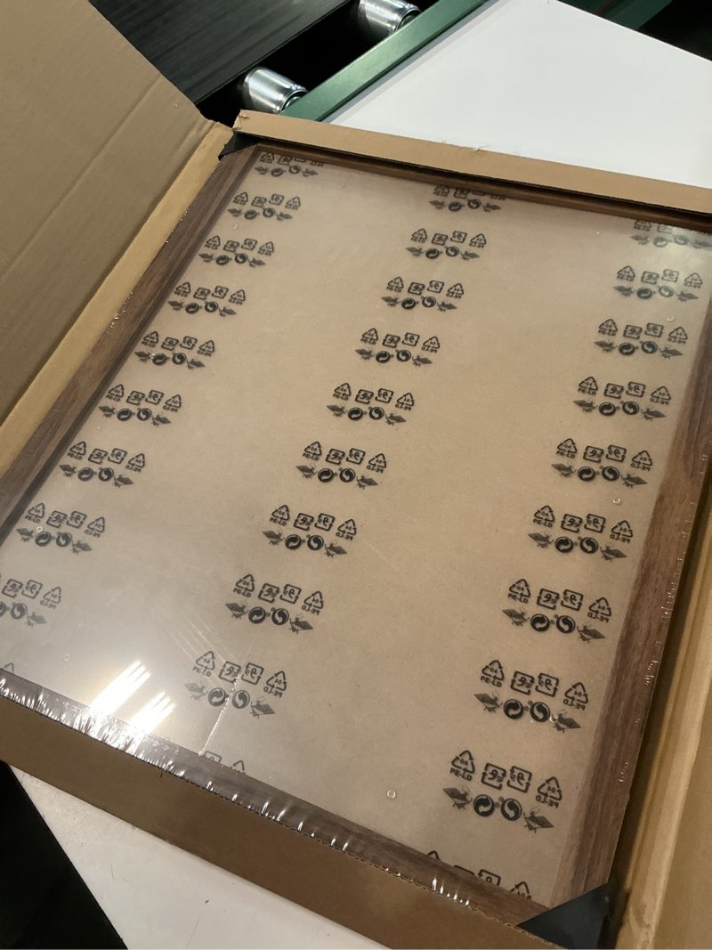 Condition photo showing Good Condition for 15x18 picture frame brown, rustic 18x15in poster frame, distressed 15 by 18 frame, large gallery family concert portrait photo frame, anniversary/birthday/wedding/thank you/christmas gift brown 15x18in
