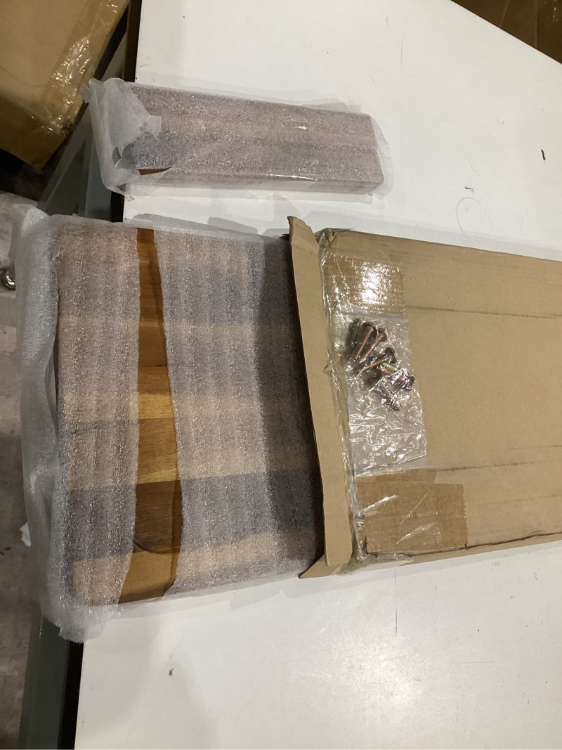 Condition photo showing Good Condition for bathtub tray, acacia bath tray for tub, 34.6''x9'' wooden bathtub caddy tray with adjustable legs fit various bathtubs, anti-tipping, sustainable bath table with wine glass and tablet holder