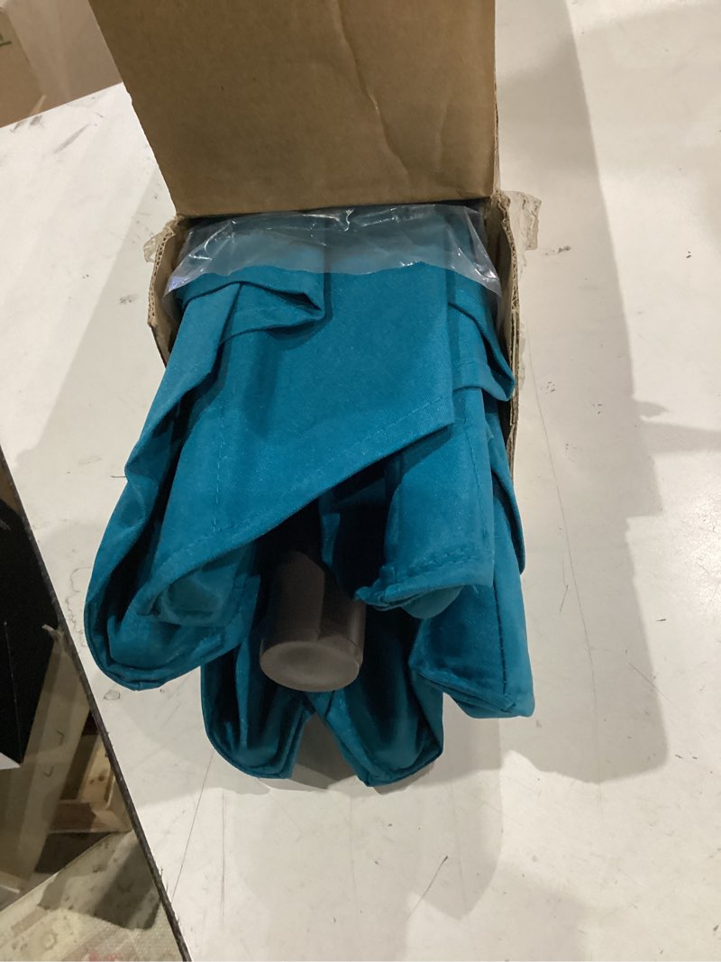 Condition photo showing Good Condition for jearey 7.5 ft patio umbrella, market umbrella with tilt crank,lake blue