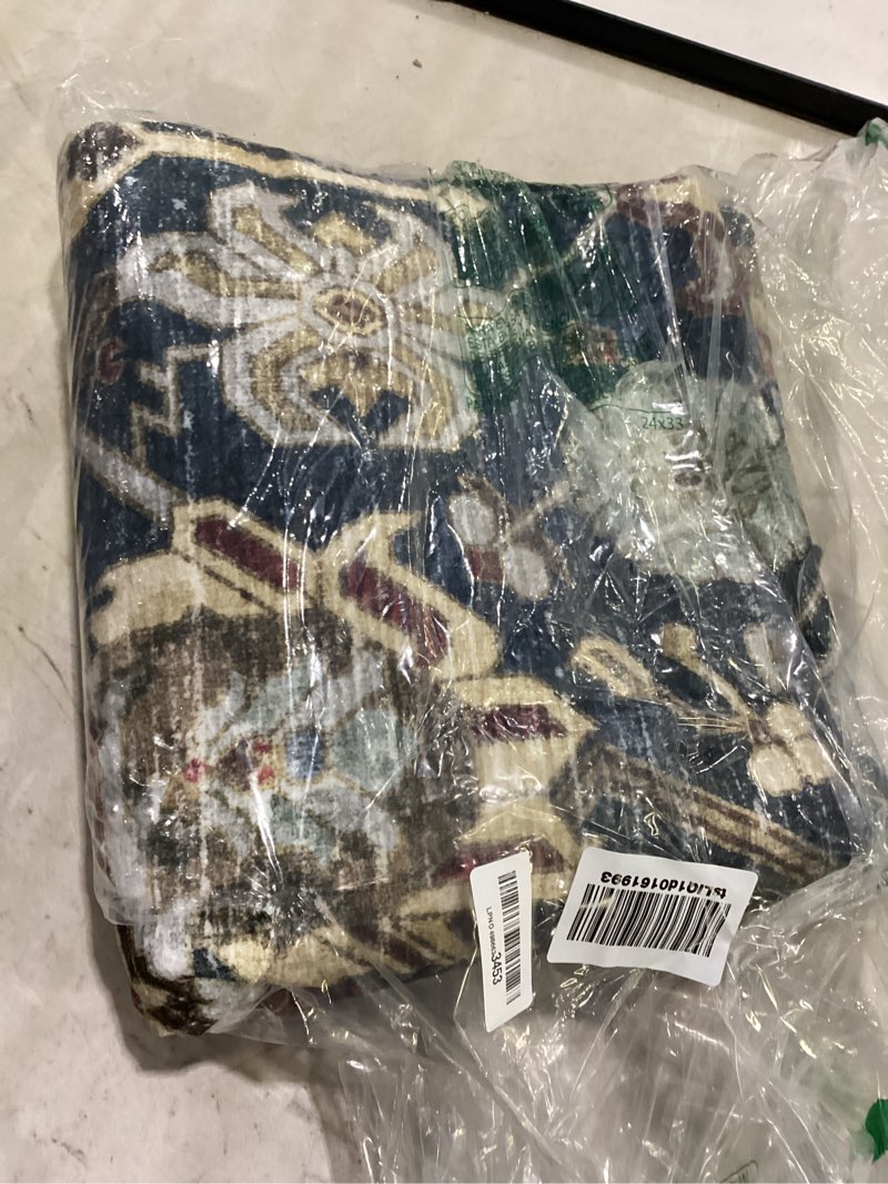 Condition photo showing Good Condition for rugsure washable area rugs - perfect for living room, bedroom, kids room, nursery - stain & water resistant non-slip, pet & child friendly, vintage tribal area rugs (rust, 6' x 9') rust 6' x 9' (rectangular)