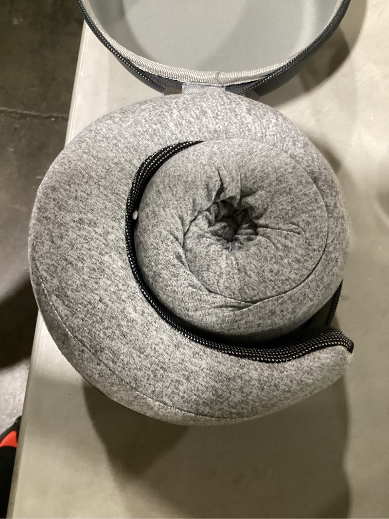 Condition photo showing Good Condition for Premium Memory Foam Travel Neck Pillow – Ergonomic Design, Adjustable Strap, Lightweight with Carry Case – Perfect for Travel, Office, and Long Drives (Light Grey)