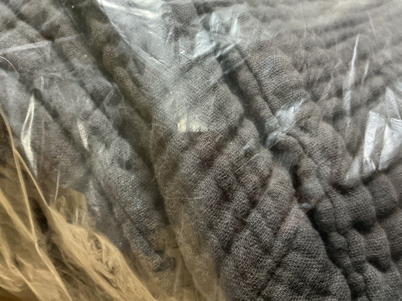 Condition photo showing Good Condition for organic airy gauze duvet cover set, full/queen, charcoal