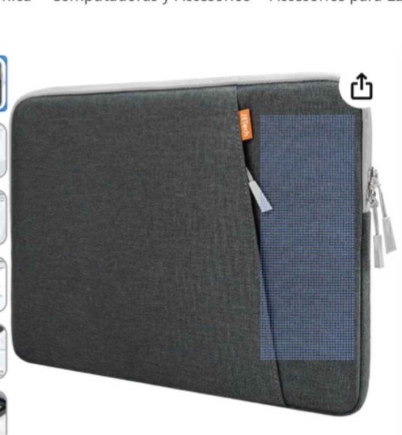 ( used) JETech Funda impermeable para laptop de 14 pulgadas, MacBook Pro M4, M3, M2, M1 2021-2024, funda impermeable con bolsillo, compatible con portátiles de 14 pulgadas (gris oscuro)