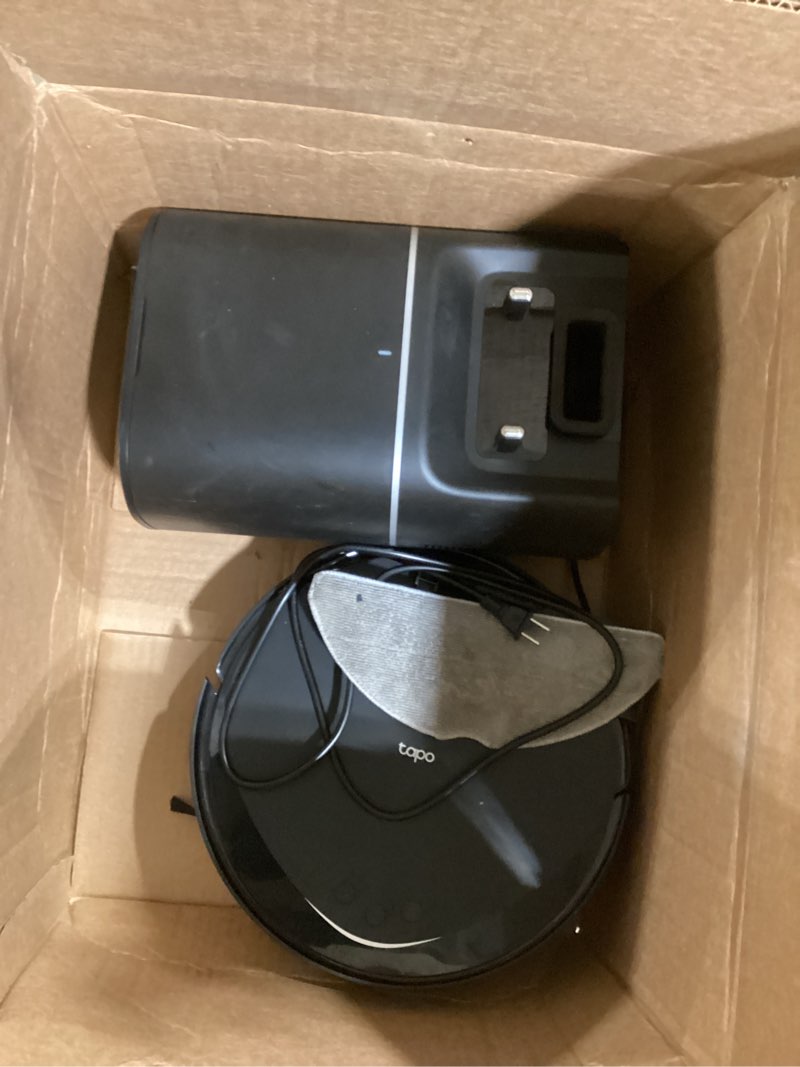 Condition photo showing Good Condition for Tapo Ultra-Slim LiDAR Smart Navigation Robot Vacuum and Mop with Self-Emptying Dock, 5300Pa Max, 97%+ Dust Pickup Rate, Self-Charging, Compatible with Alexa & Google Home, RV20 Max Plus Vacuum w/ Self-Emptying Dock