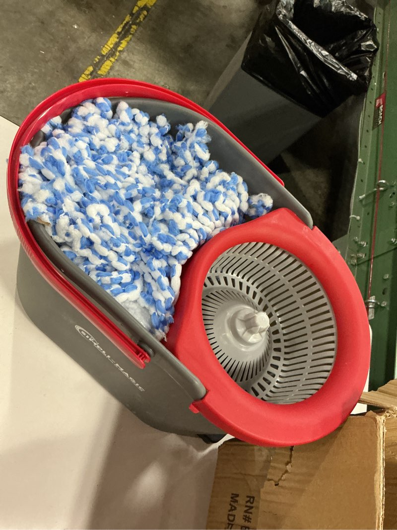 Condition photo showing New/Like New for SIMPLI-MAGIC 79349 Spin Mop Cleaning System with 3 Microfiber Mop Heads, Red/GRAY,Red/Black 2023 Model Red/Black