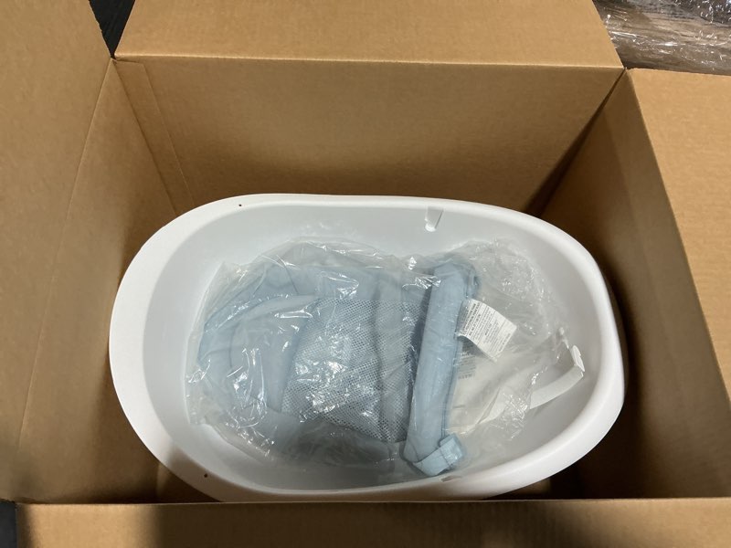 Condition photo showing Good Condition for skip hop baby bath tub 4-in-1 grow with baby infant to toddler bathtub with supportive sling and sit-up support wave age 0m+ wave tub