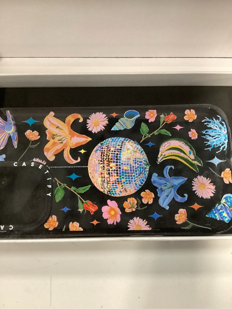 Condition photo showing Good Condition for casetify impact case for iphone 16 pro [slim / 8.2 ft. 4x military grade drop protection/wireless charging compatible] - disco magic - clear black