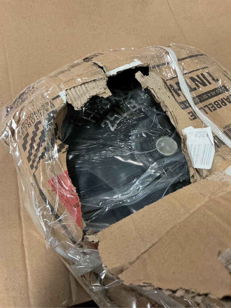 Condition photo showing As Is for Fitvids Barbell Weight Set, Cast Iron 1" Standard Weight Plates Including 5FT Standard Barbell Bar & Star Locks, 95 Pounds Set (85 Lbs Plates + 10 Lbs Barbell Bar), Multiple Packages Style #3