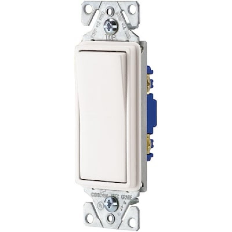 eaton 15-amp single-pole rocker light switch , white