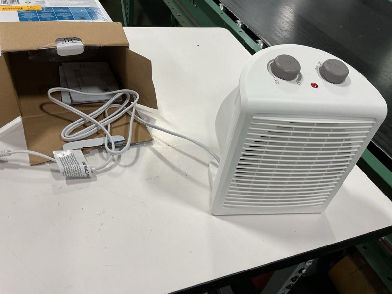 Condition photo showing As Is for Utilitech Up to 1500-Watt Utility Fan Compact Personal Heater Indoor