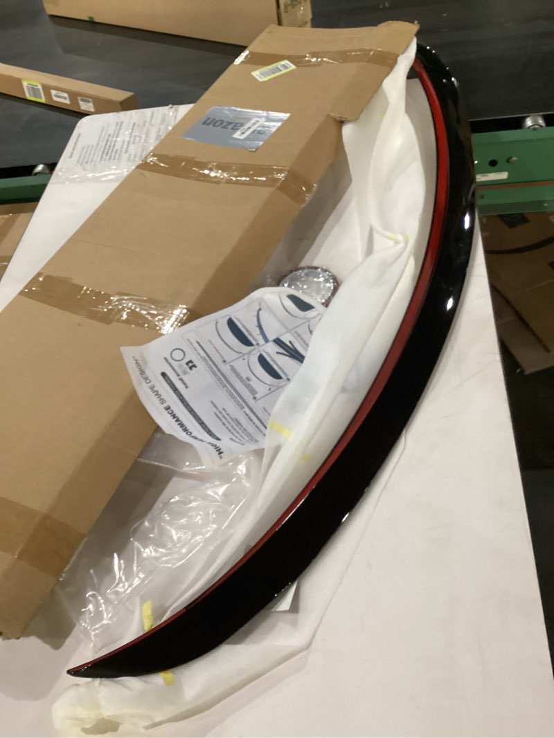 Condition photo showing Good Condition for basenor spoiler for tesla model y rear spoiler wing abs material oem rear trunk lip model y accessories matte black proprietary design custom fit 2020-2024 model y matte black