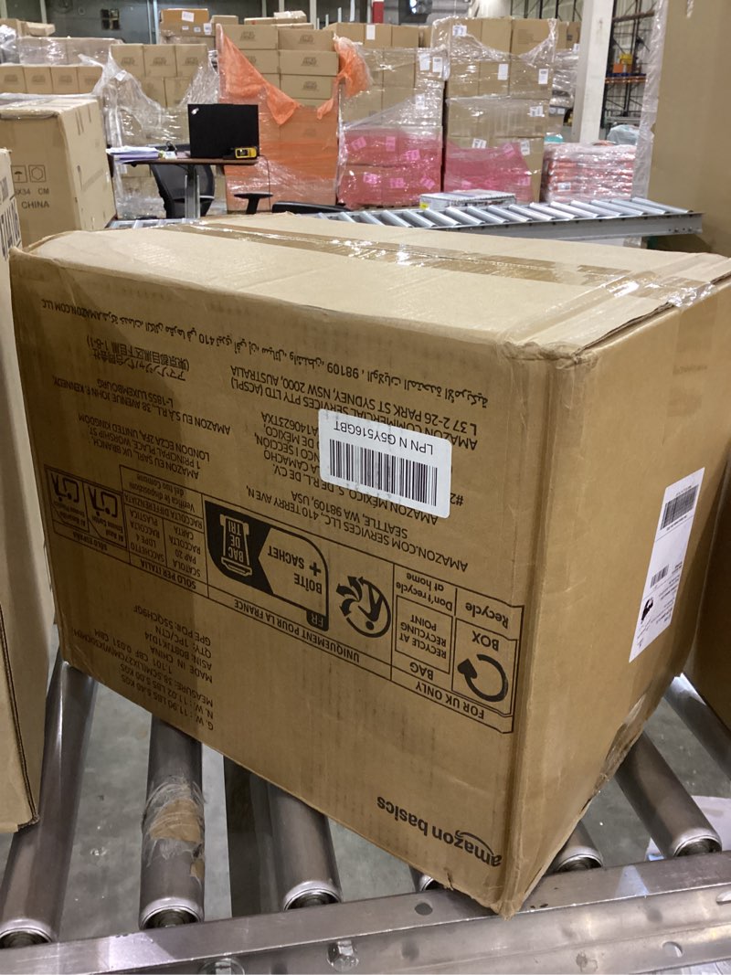 Condition photo showing New/Like New for Amazon Basics Cat Pee Pads, 100 Count, Universal Fit for Litter Box, Odor Control with Fresh Scent, White/Purple Fresh 100 Count (Pack of 1)