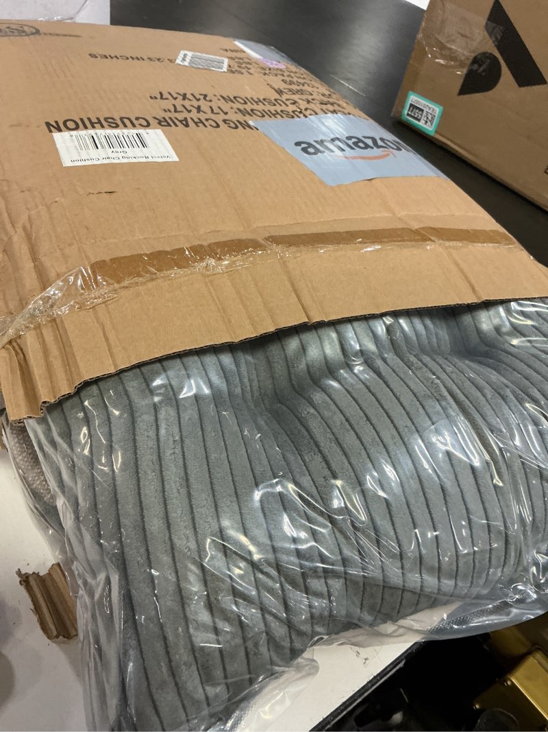 Condition photo showing Good Condition for Sweet Home Collection Rocking Chair Cushion Premium Tufted Pads Non Skid Slip Backed Set of Upper and Lower with Ties, 1 Count (Pack of 1), Velvet Gray