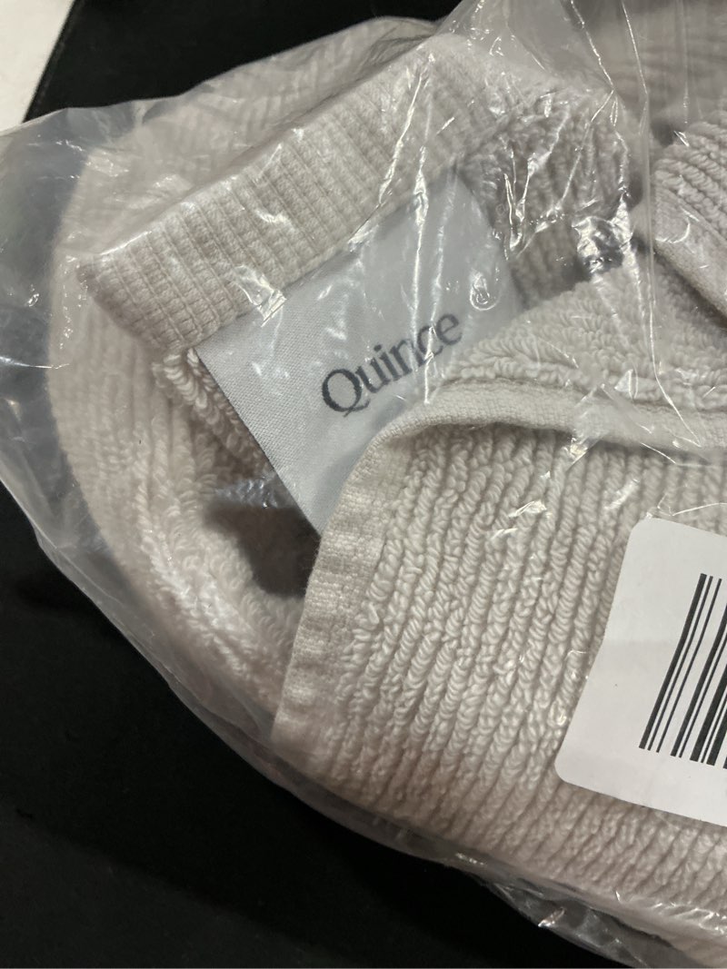 Condition photo showing As Is for (qty 1) quince turkish ribbed quick dry bath towel