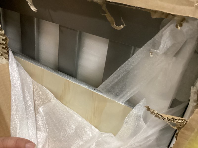 Condition photo showing Good Condition for Dream On Me Harbor 4?in?1 Convertible Mini Baby Crib in Steel Grey, GreenGuard Gold & JPMA, Non-Toxic, Pinewood, Converts to Mini Day & Twin Bed, 1? Mattress Pad, Perfect for Small Nurseries Storm Grey Mini Crib