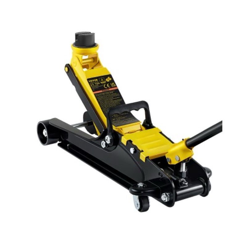 VEVOR Floor Jack, 2.5 Ton Low Profile Floor Jack, Heavy-Duty Steel Racing Floor Jack with Single Piston Lift Pump, Floor Jack Lifting Range 3.35"-14.96"