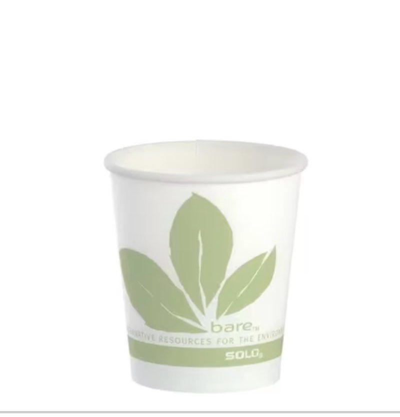 Solo® Cold Cup 3 OZ Treated Paper Multicolor Bare® Stock Print 100 Count/