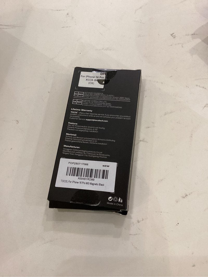 Condition photo showing New/Like New for TOCOL for iPhone 16 Pro Case, Full Camera Protection, Compatible with Magsafe, Drop Protection, Translucent Magnetic Matte Phone Case for iPhone 16 Pro 6.3 inch (Black) iPhone 16 Pro Black