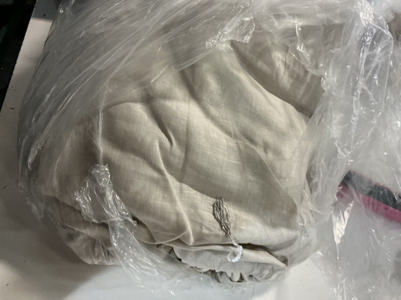 Condition photo showing Good Condition for european linen duvet cover, full/queen, sand