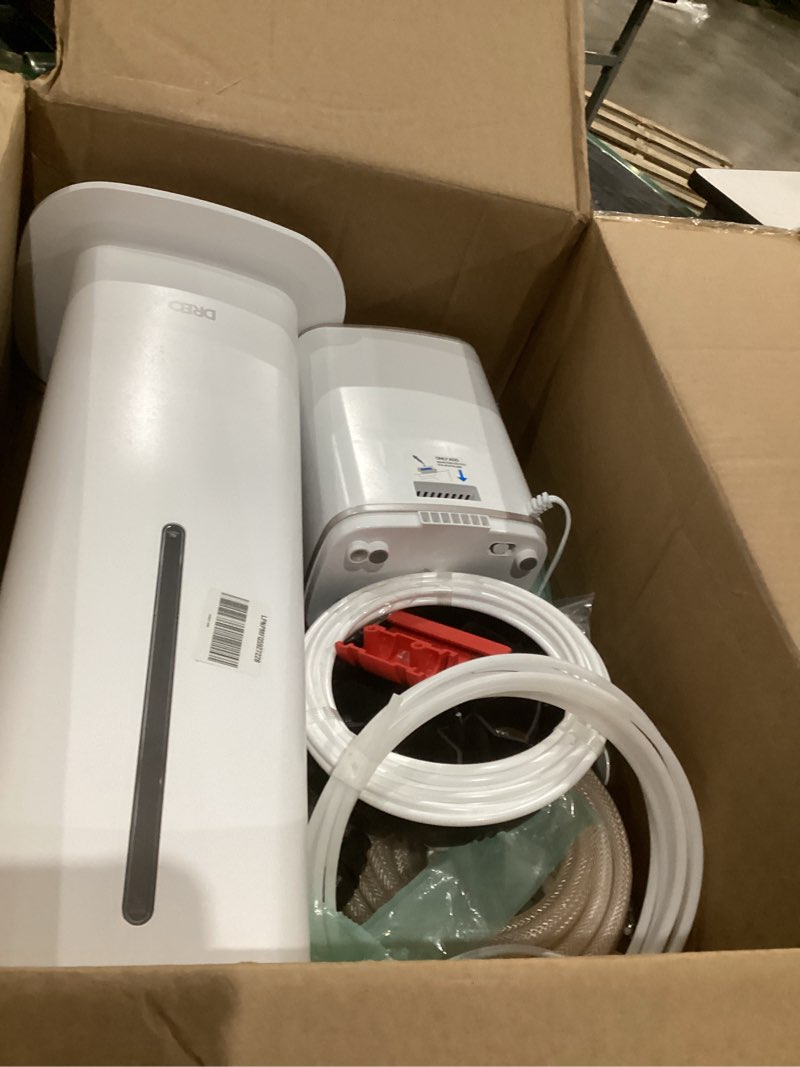 Condition photo showing As Is for dreo hm735s 11l smart humidifier large room 700 ft², 100h cool mist air humidifiers for bedroom, top-fill, clean tank technology, 26db, auto mode, aroma box, rgb, remote & app control, baby, white