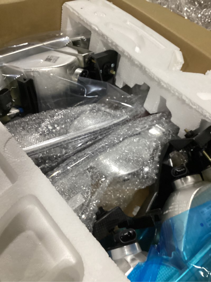 Condition photo showing Good Condition for headlights assembly w/bulbs for 1999-2002 chevy silverado 1500 2500, for 2001-2002 silverado 1500hd 2500hd 3500hd, for 2000-2006 tahoe suburban with bumper parking turn signal marker lights chrome | with high & low beam bulbs oe replacement