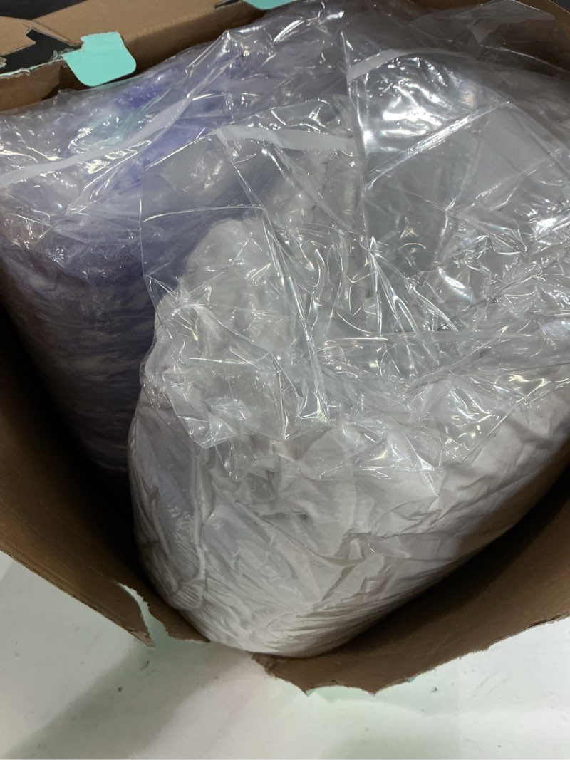Condition photo showing New/Like New for dual layer 4 inch memory foam mattress topper queen - 2 inch gel memory foam and 2 inch pillow top mattress pad, 7-zone egg crate queen size mattress topper (white) white queen
