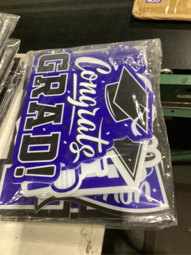 Condition photo showing As Is for blue themed graduation decorations 2026 - graduation yard signs class of 2026,congratulate graduation yard signs - graduation party supplies for high school & graduation party decorations blue 2026