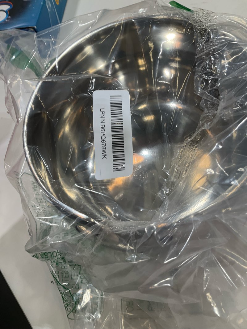 Condition photo showing New/Like New for Opulent Silversmith Unbreakable Aluminum Metal Yarn Storage Bowl Nickel Plated For Skeins Hanks & Balls | Knitting & Crochet Notions | Nagina International (Large, Aluminum) Large Aluminum