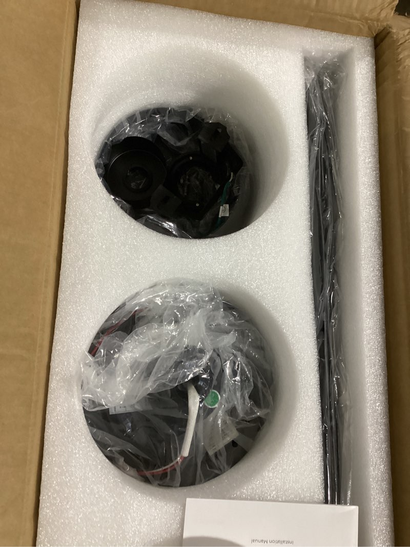 Condition photo showing Good Condition for breeze collection smart indoor and outdoor 52in 3-blade ceiling fan in matte black with remote control works with ios or android app