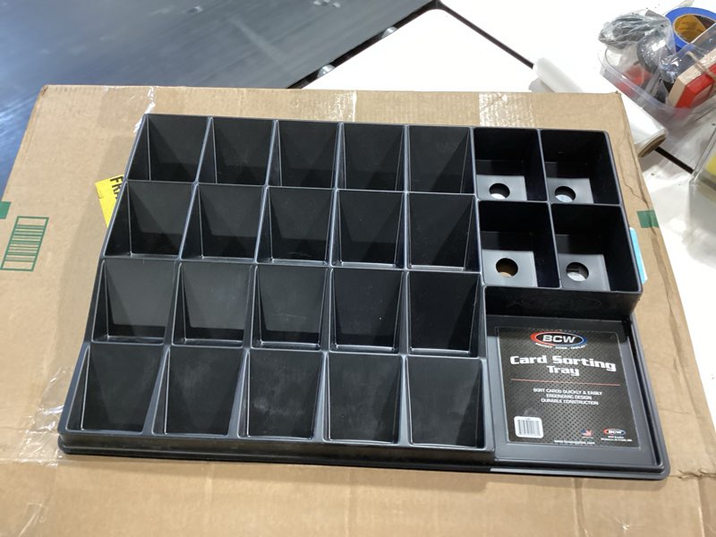 Condition photo showing Good Condition for bcw card sorting tray - 1 ct | 24-cell trading card organizer for tcg & sports cards | ideal for pokémon, baseball, and magic | lightweight card sorter tray single