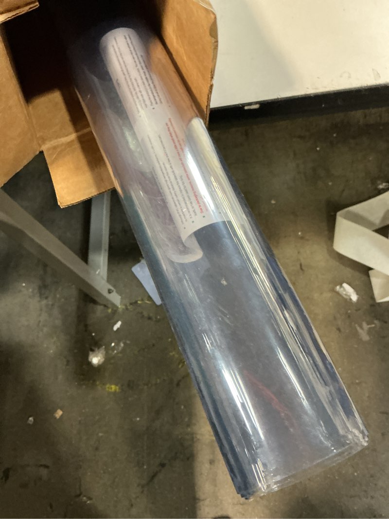 Condition photo showing Good Condition for Clear Table Protector, USA Made, Safe, 36 x 72 Inch, 2mm Thick Ultra Smooth Vinyl, Custom Water Resistant Clear Table Cover, Table Pad for Dining Room Table 36 x 72 Inches Crystal