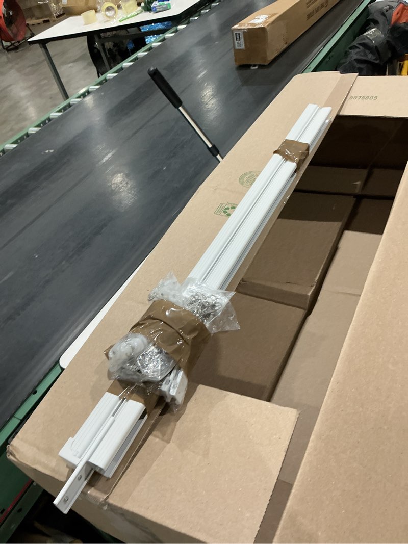 Condition photo showing Good Condition for 3-in-1 wall mounted curtain pelmet box with track,white modern valance panel & hidden rail system,room dividers curtain rail for living room,bedroom,hotel villa(double,2.1m/6.9ft)