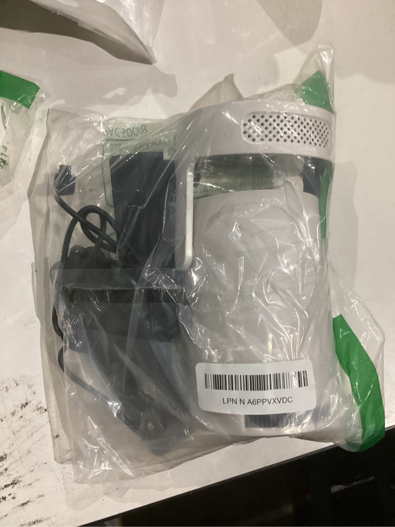 Condition photo showing As Is for Magcubic 2025 Upgraded Mini Projector 4K support with WiFi 6 and Bluetooth 5.4, 5w Soundbase Speaker, Portable Projecteur with Auto Vertical Keystone 180° Rotatable Lens Cap for Movie Home HY300Pro+ Pure White