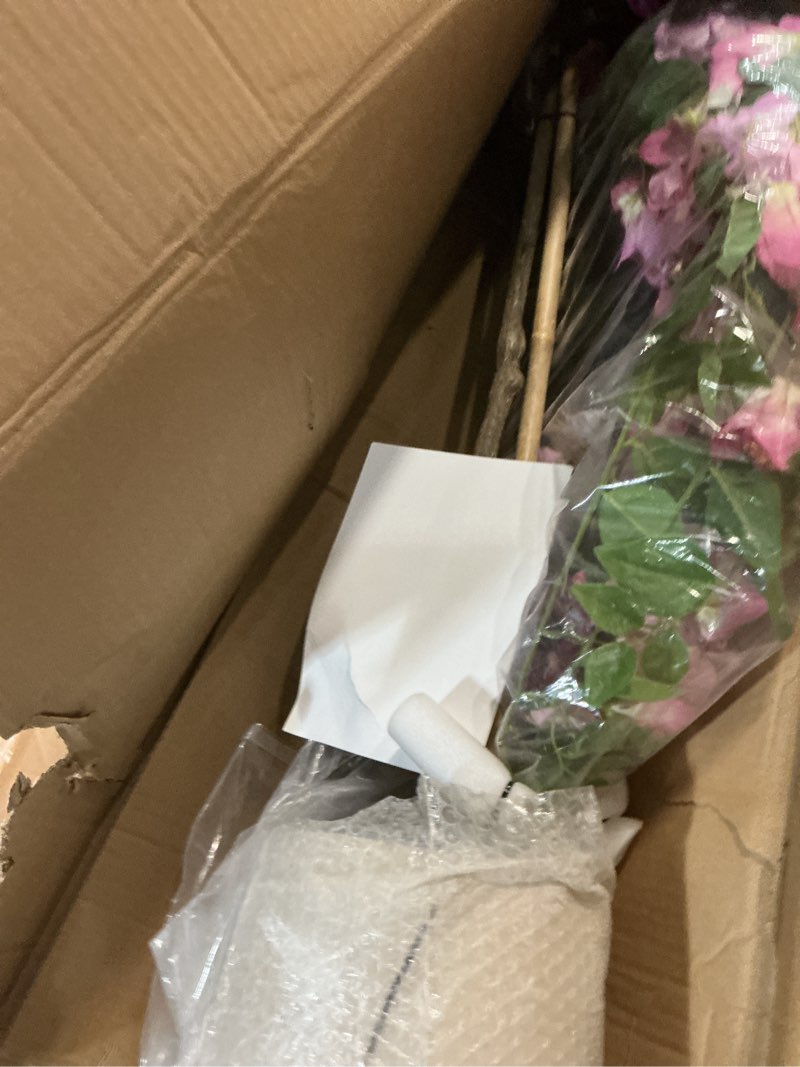 Condition photo showing New/Like New for 6ft artificial bougainvillea tree artificial tree tall potted fake bougainvillea trees for outdoor indoor lifelike potted faux plants with wood trunk and flowers office wedding home decor pink hanging tree 6ft