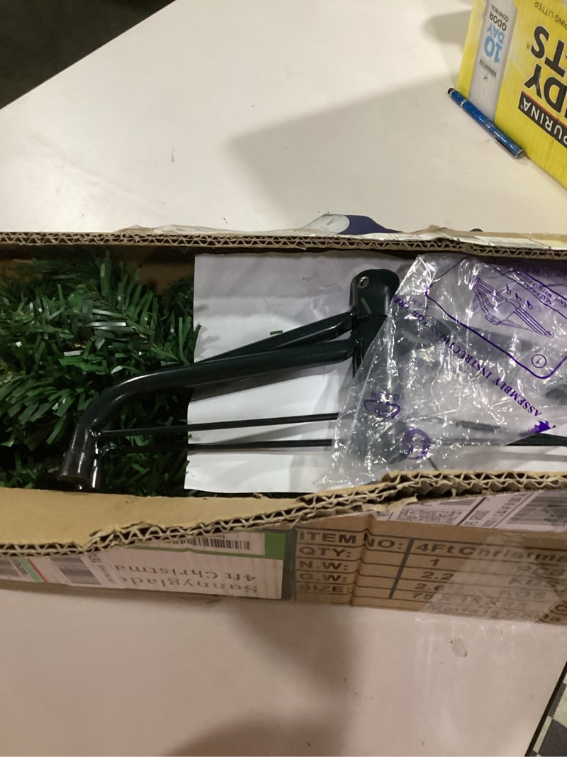 Condition photo showing Good Condition for Sunnyglade 4 FT Premium Artificial Christmas Tree 400 Tips Easy to Assemble with Christmas Tree Stand (4ft) Green 4ft