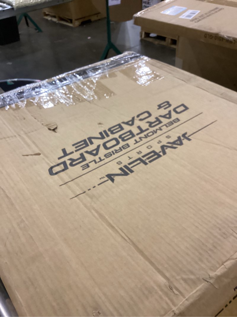 Condition photo showing As Is for EastPoint Sports Belmont Bristle Dartboard and Cabinet Set Black