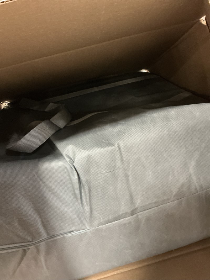 Condition photo showing As Is for sinweek tri folding mattress foam topper 4" thickness floor cot mattress, guset bed with removable&machine washable cover and lining, certipur-us certified 25 x 75 inch s (25 x 75 inch) high support foam