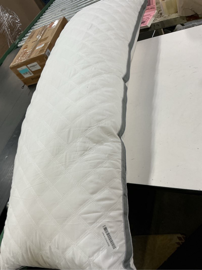 Condition photo showing Good Condition for Oubonun Premium Adjustable Loft Quilted Body Pillows - Firm and Fluffy - Quality Plush - Down Alternative - Head Support Pillow - 21"x54" White-gray Side