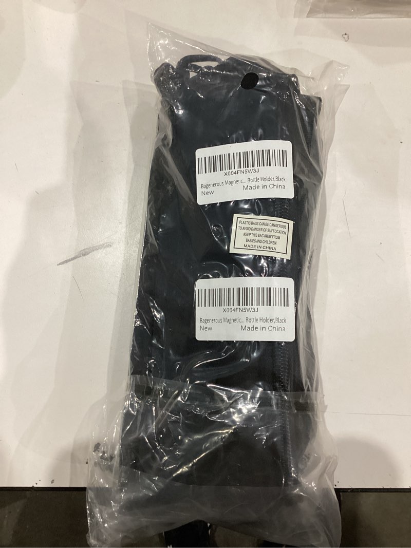 Condition photo showing Good Condition for Bagenerous Gym Magnetic Water Bottle Holder with Adjustable Shoulder Strap and Phone Pocket,Holds 30/40oz Bottle Sleeve with Handle/Handleless,7 Card Pockets Black